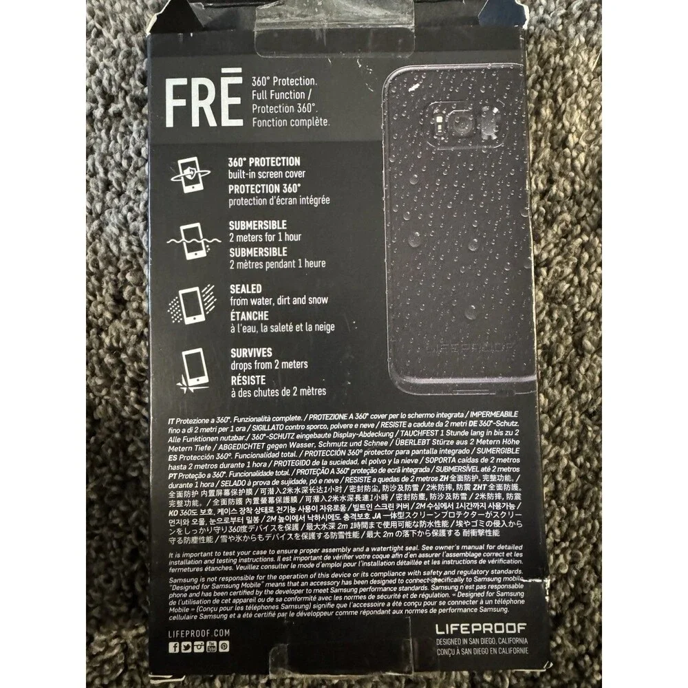 LifeProof FRĒ for Samsung Galaxy S8 Waterproof Shockproof Full Body Case Black